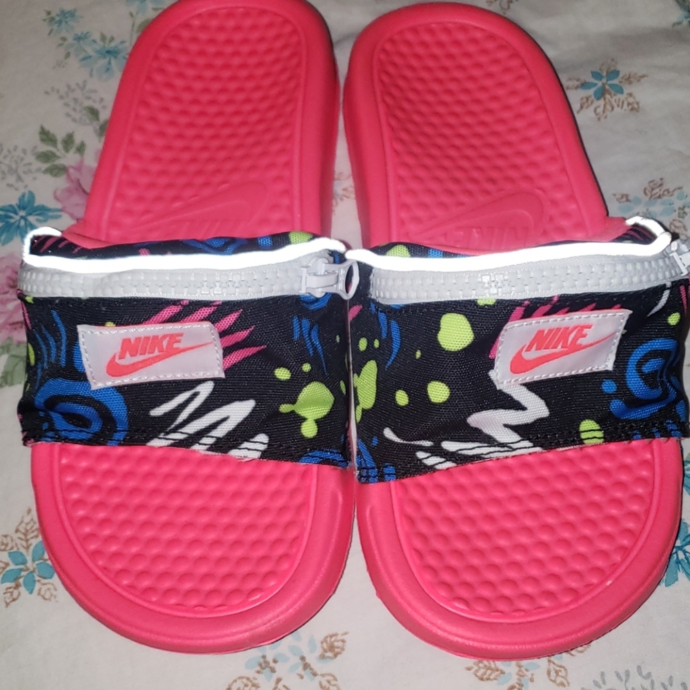 Nike Benassi JDI fanny pack slides